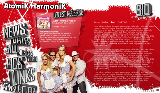 Schröder Media - Webdesign Leipzig : Sony Music - Atomic Harmonik