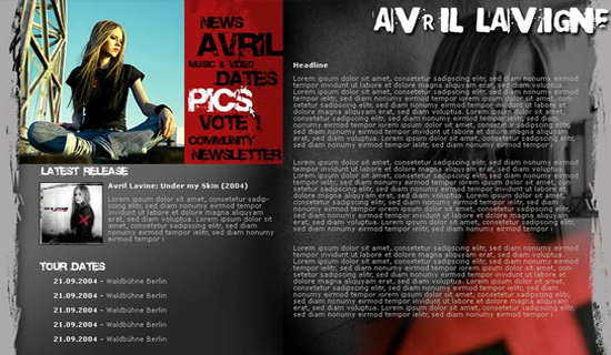 Schröder Media - Webdesign Leipzig : Sony Music - Avril Lavigne