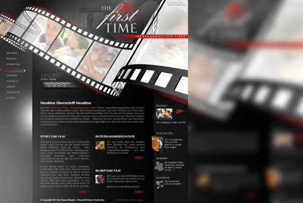 Schröder Media - Webdesign Leipzig : First Time Movie Webdesign, Film Website Design