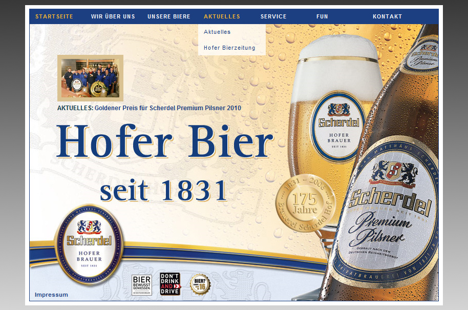 Schröder Media - Webdesign Leipzig : Hofer Bier Webdesign