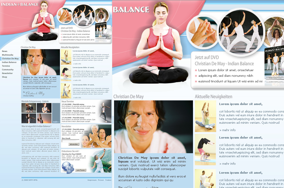 Schröder Media - Webdesign Leipzig : Indian Balance - Yoga Christian De May