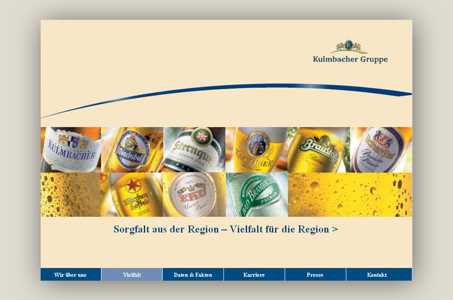 Schröder Media - Webdesign Leipzig : Kulmbacher Brauerei AG Gruppe Webdesign