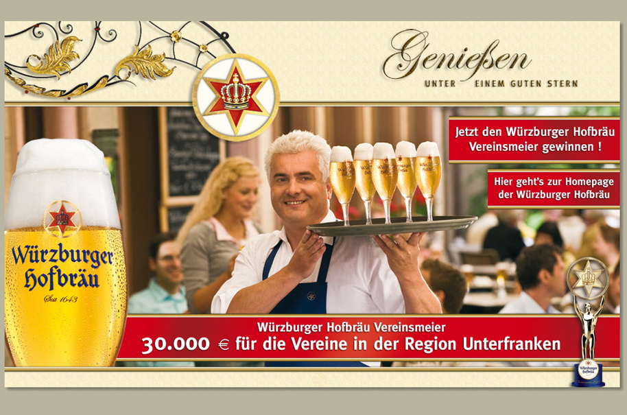Schröder Media - Webdesign Leipzig : Würzburger Hofbräu Bier Webdesign